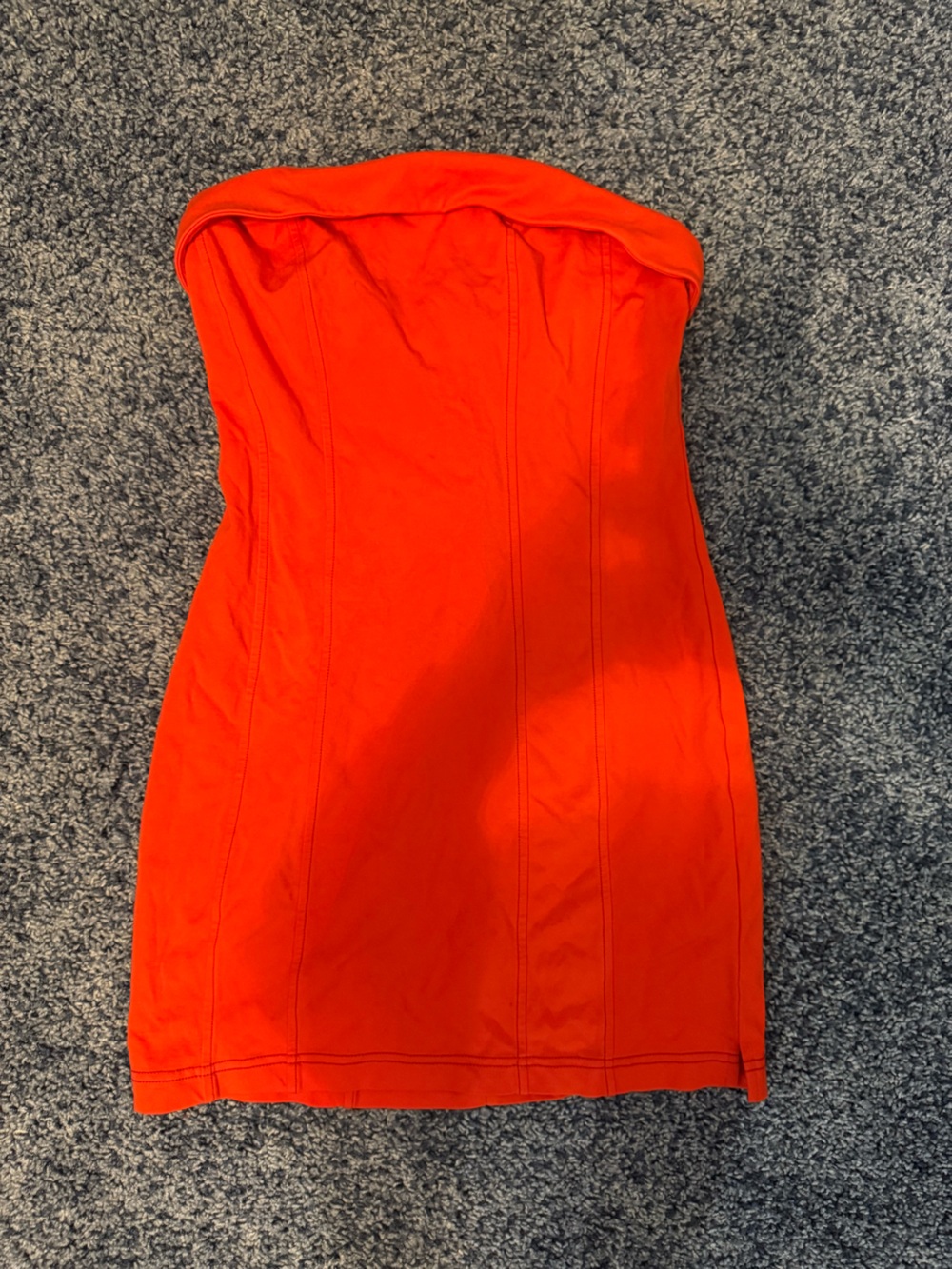 Urban Outfitters Vibrant Orange Strapless Top